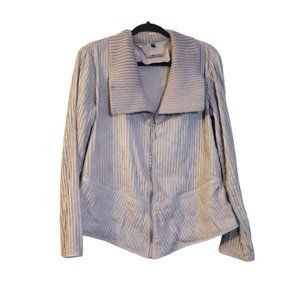 Iman Tan Genuine Leather Jacket Large